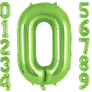 Number Foils -  Lime Green